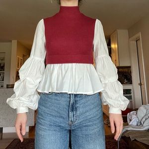 Anthropologie Twofer Sweater Blouse